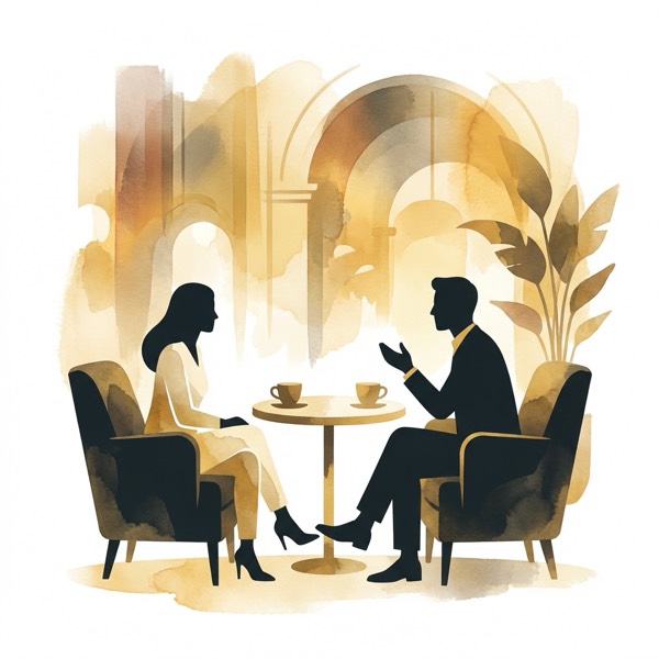 経営者カウンセラーとの対話イメージ